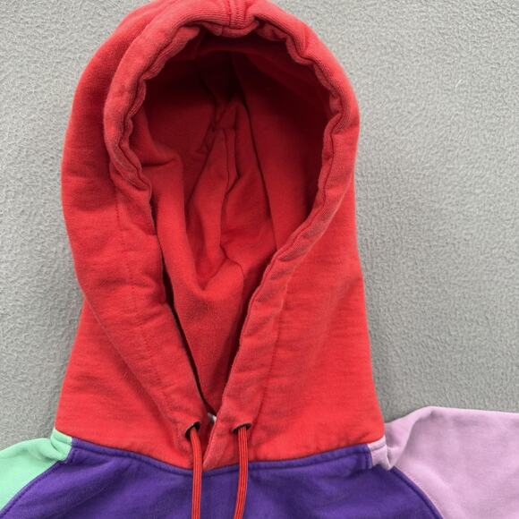 Teddy Fresh Hoodie Mens Small Colorblock Pullover Geometric Graphic Sweatshirt - Picture 9 of 10